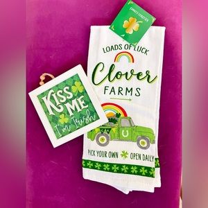 Irish sign and dish towel